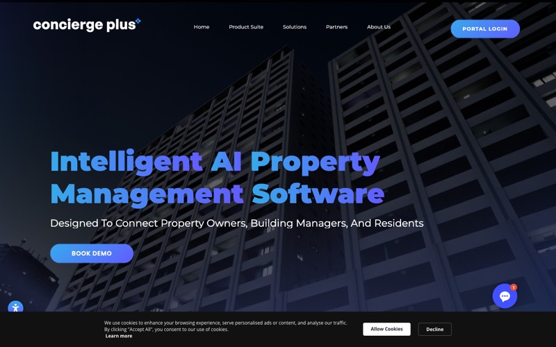 Concierge Plus homepage