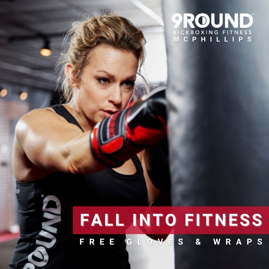 9Round McPhillips Fall Into Fitness free gear ad