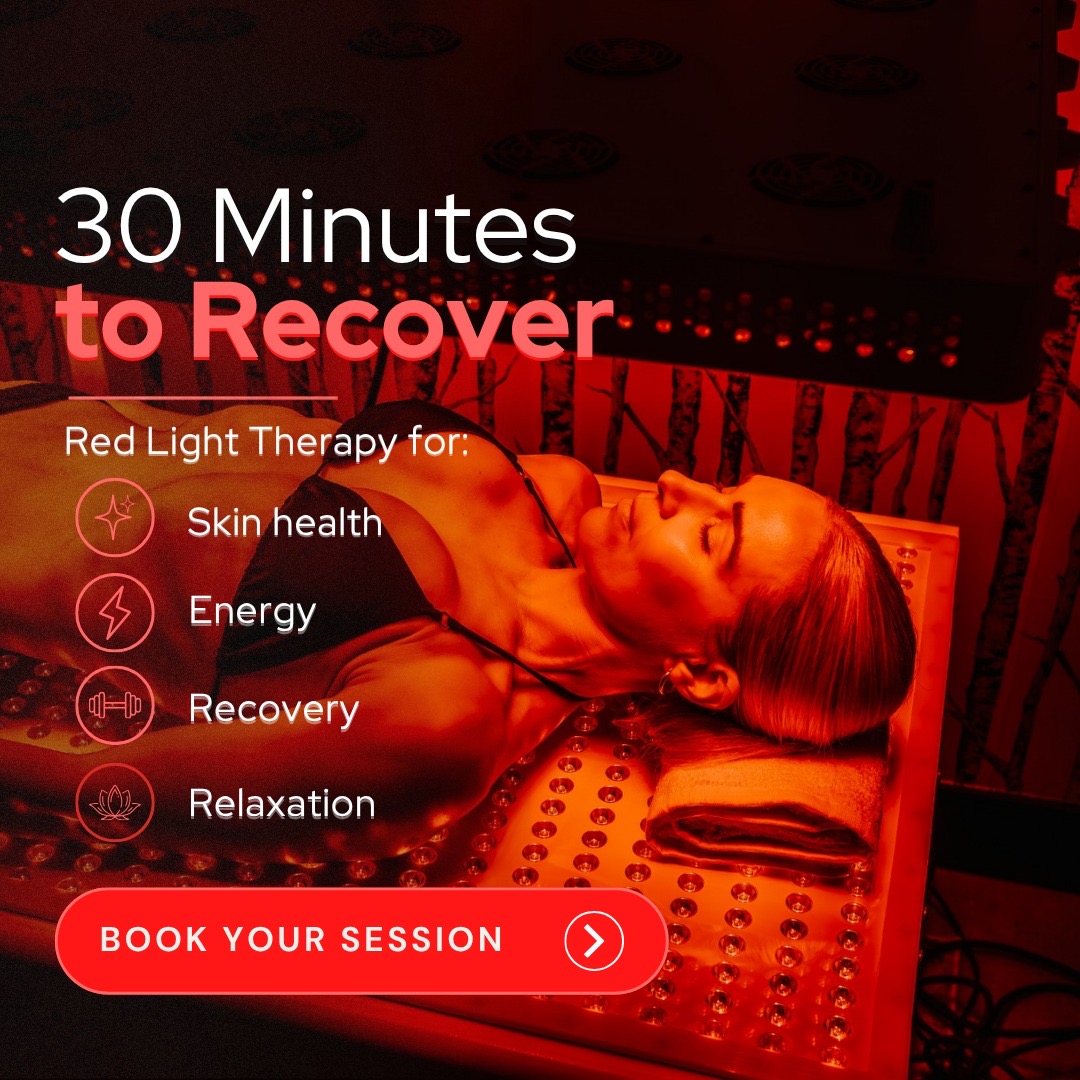 Longevity Lounge red light therapy ad we designed